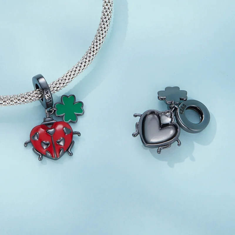 (imagem para) Pandora Style Ladybug Dangle - SCC2411 - Visualizar 4
