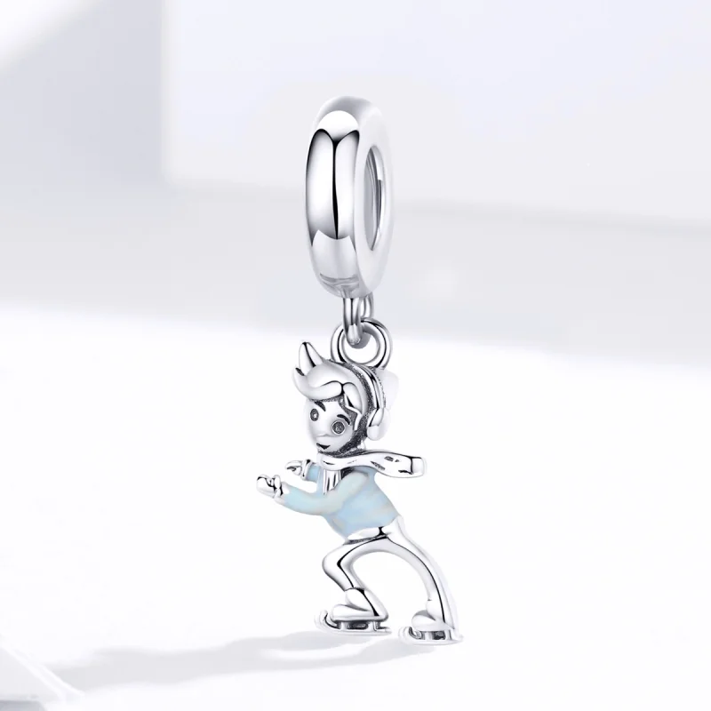 (imagem para) Pandora Style Little Boy Skiing Dangle - SCC1352 - Visualizar 3