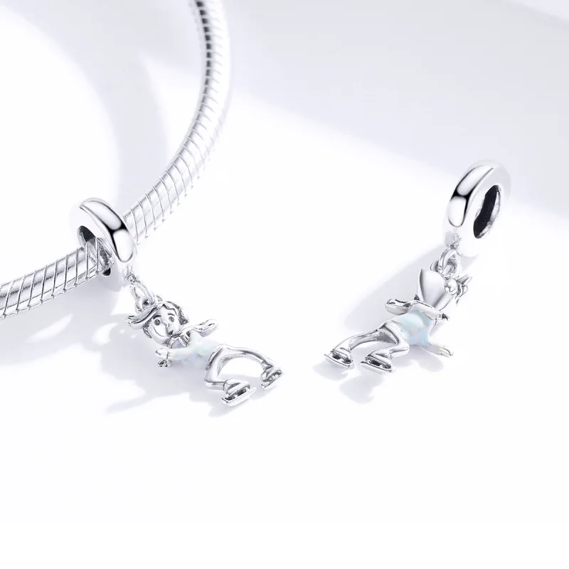 (imagem para) Pandora Style Little Boy Skiing Dangle - SCC1352 - Visualizar 4