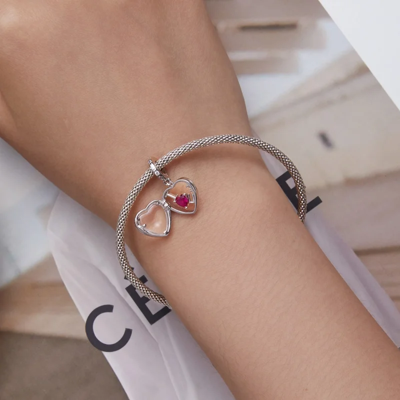 (imagem para) Pandora Style Locket I love you Dangle - BSC681 - Visualizar 6