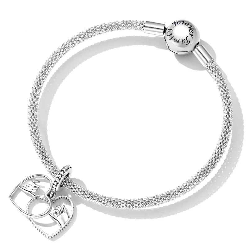 (imagem para) Pandora Style Love Hand In Hand Dangle - SCC2270 - Visualizar 5