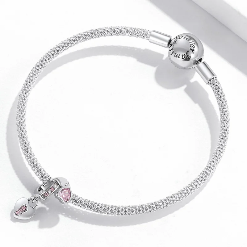 (imagem para) Pandora Style Love Lock Dangle - SCC2124 - Visualizar 3