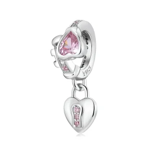 (imagem para) Pandora Style Love Lock Dangle - SCC2124