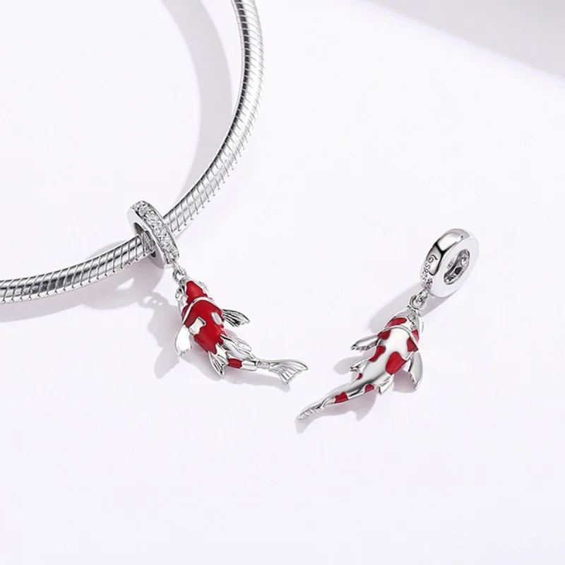 (imagem para) Pandora Style Lucky Koi Dangle - BSC085 - Visualizar 4