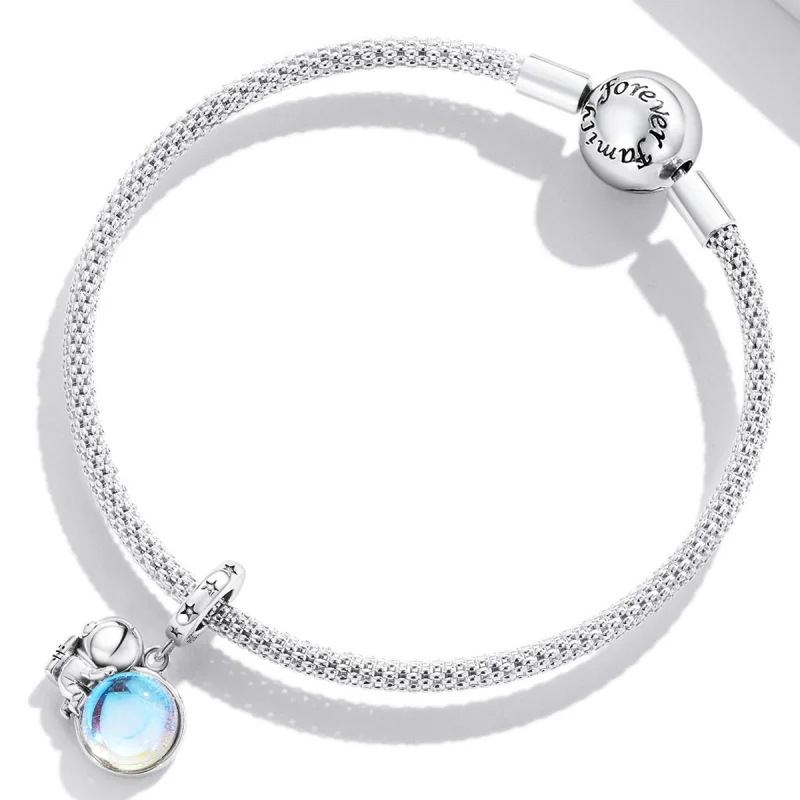 (imagem para) Pandora Style Lunar Astronaut Dangle - BSC581 - Visualizar 3