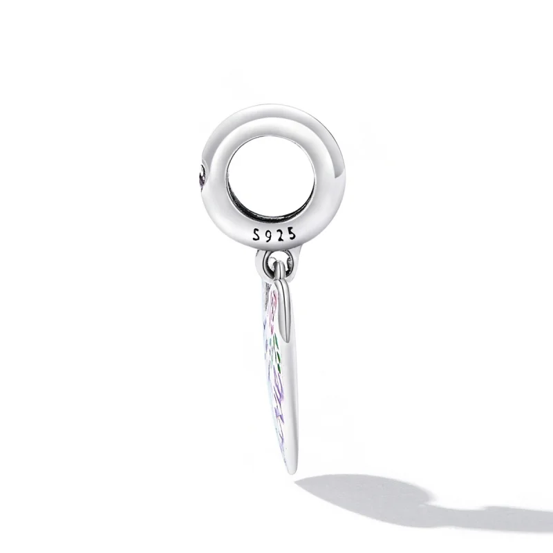 (imagem para) Pandora Style Mother's Day - Colorful Graffiti Hearts Dangle - BSC594 - Visualizar 3