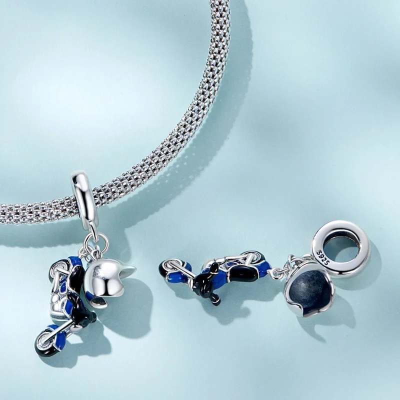 (imagem para) Pandora Style Motorcycle Dangle - SCC2364 - Visualizar 4