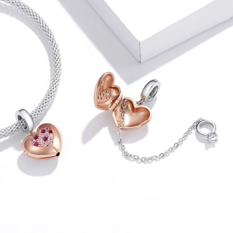 (imagem para) Pandora Style Promise of Love Dangle - BSC396 - Visualizar 4