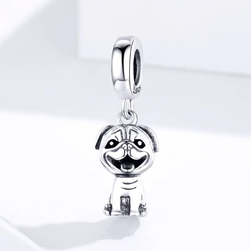 (imagem para) Pandora Style Pug Dangle - SCC1320 - Visualizar 2