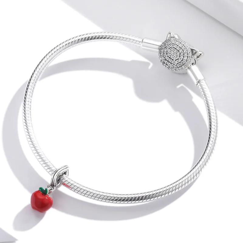 (imagem para) Pandora Style Red Apple Dangle - SCC1913 - Visualizar 3