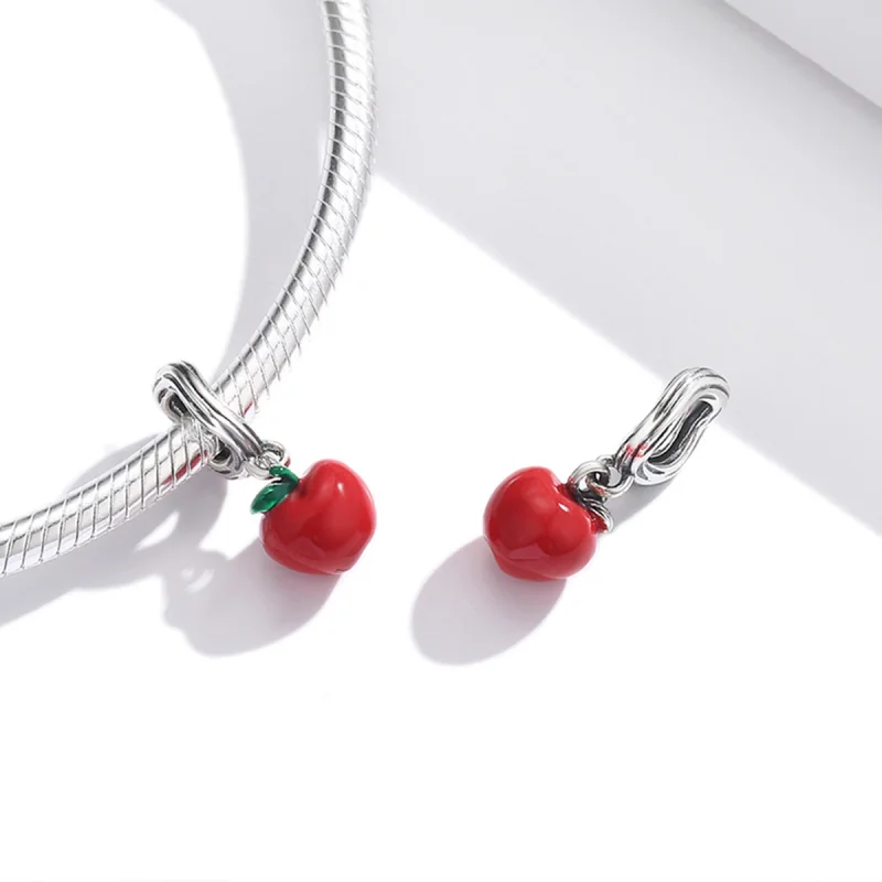 (imagem para) Pandora Style Red Apple Dangle - SCC1913 - Visualizar 4