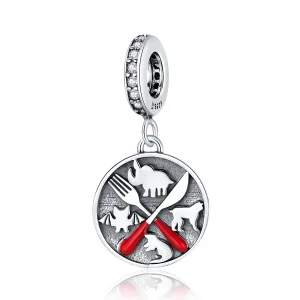 (imagem para) Pandora Style Refuse to Eat Wild Animals Dangle - SCC1588