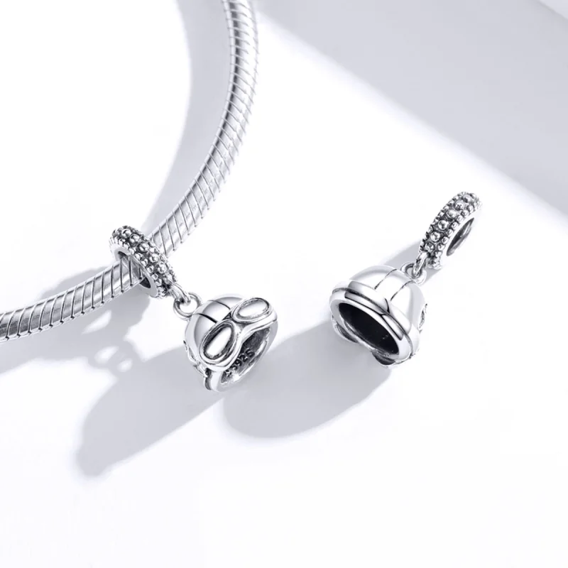 (imagem para) Pandora Style Retro Helmet Dangle - SCC1711 - Visualizar 4