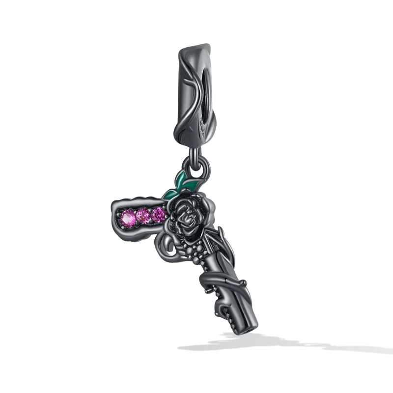 (imagem para) Pandora Style Rose Pistol Dangle - SCC2241 - Visualizar 2