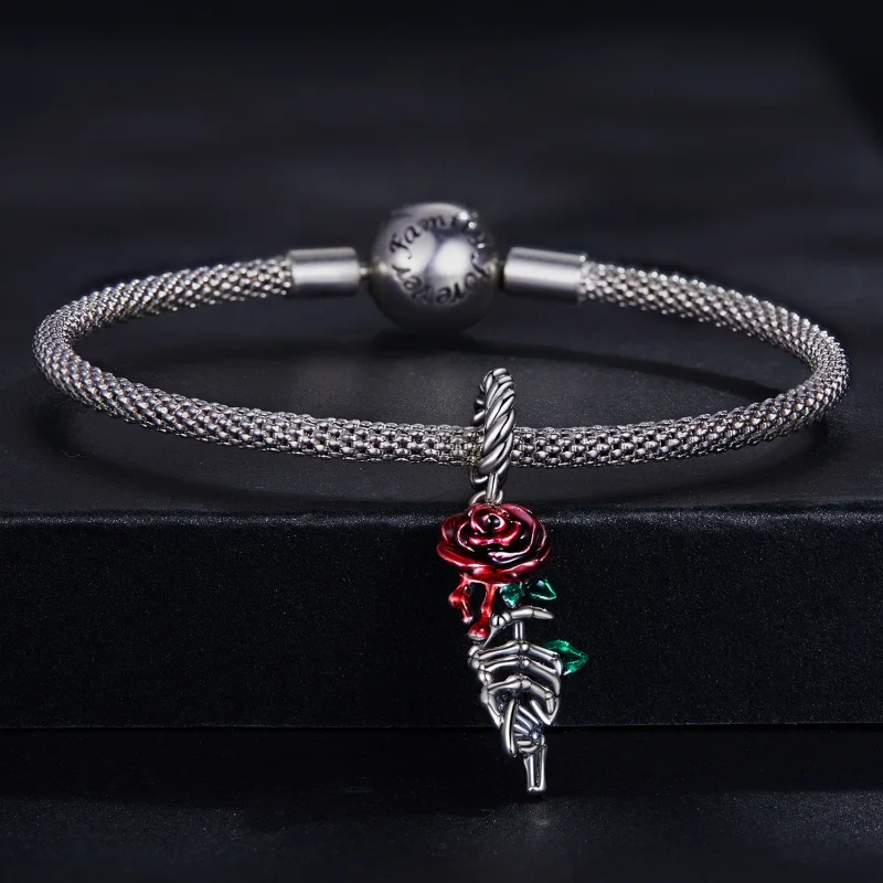 (imagem para) Pandora Style Scarlet Rose Dangle - SCC2404 - Visualizar 3