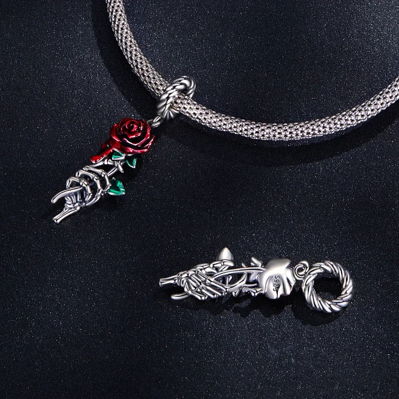 (imagem para) Pandora Style Scarlet Rose Dangle - SCC2404 - Visualizar 4