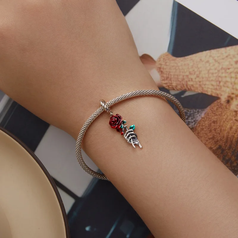 (imagem para) Pandora Style Scarlet Rose Dangle - SCC2404 - Visualizar 5