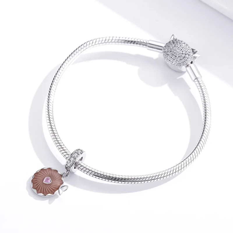 (imagem para) Pandora Style Shiny Flowers Dangle - BSC290 - Visualizar 4