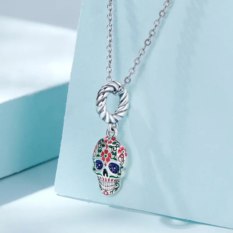 (imagem para) Pandora Style Skull Dangle - SCC2361 - Visualizar 2