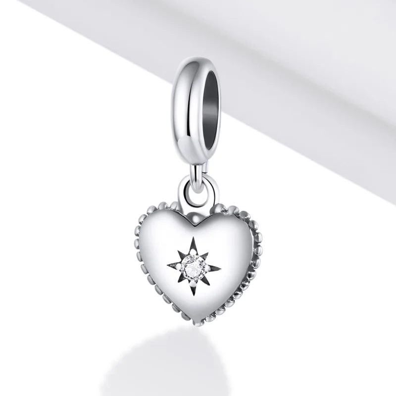 (imagem para) Pandora Style Starburst Love Dangle - SCX132 - Visualizar 2