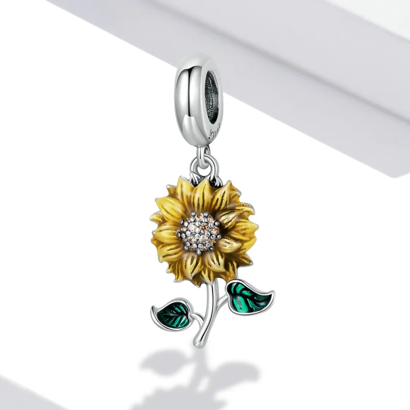 (imagem para) Pandora Style Sunflower Dangle - SCC2079 - Visualizar 2