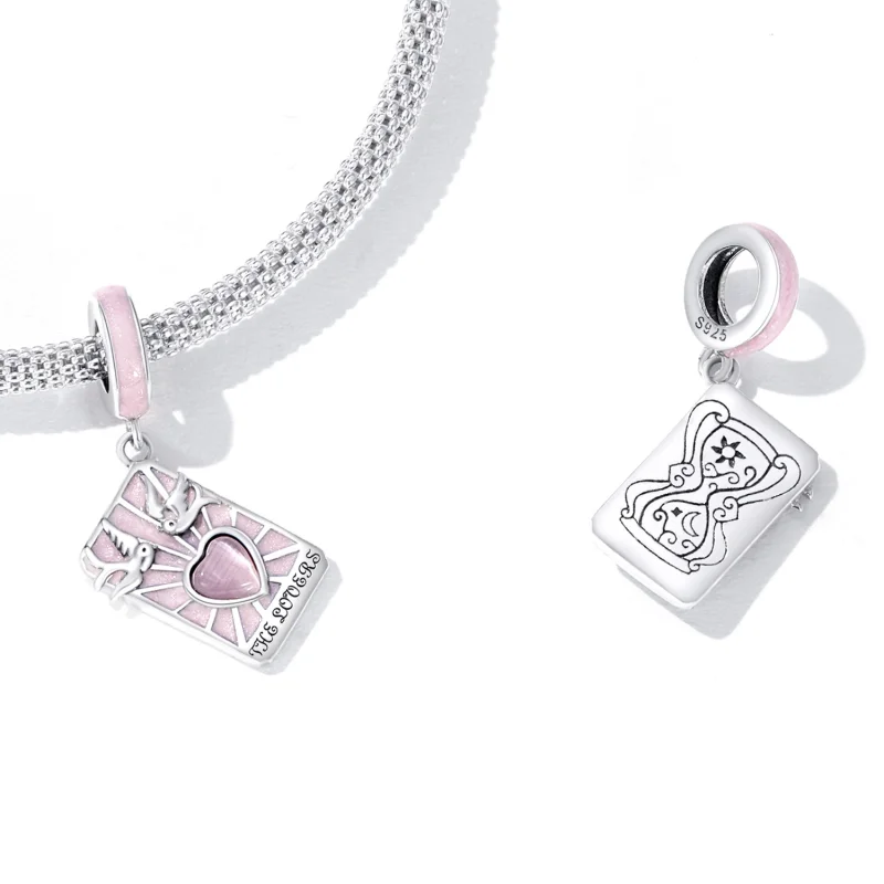 (imagem para) Pandora Style Tarot - Lovers Dangle - SCC2263 - Visualizar 5