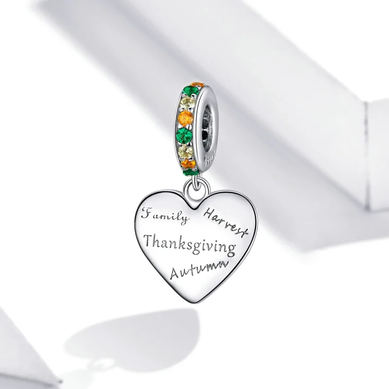 (imagem para) Pandora Style Thanksgiving Love Dangle - BSC344 - Visualizar 2