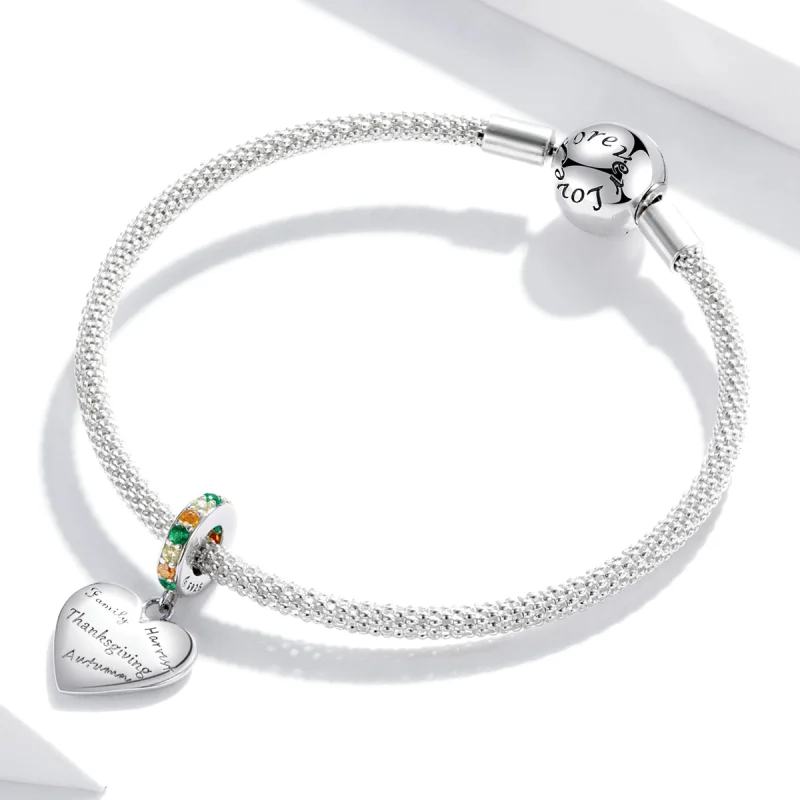 (imagem para) Pandora Style Thanksgiving Love Dangle - BSC344 - Visualizar 3