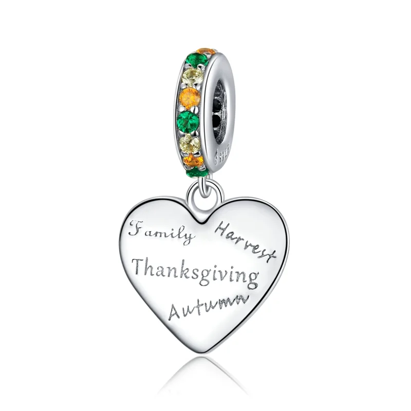 (imagem para) Pandora Style Thanksgiving Love Dangle - BSC344