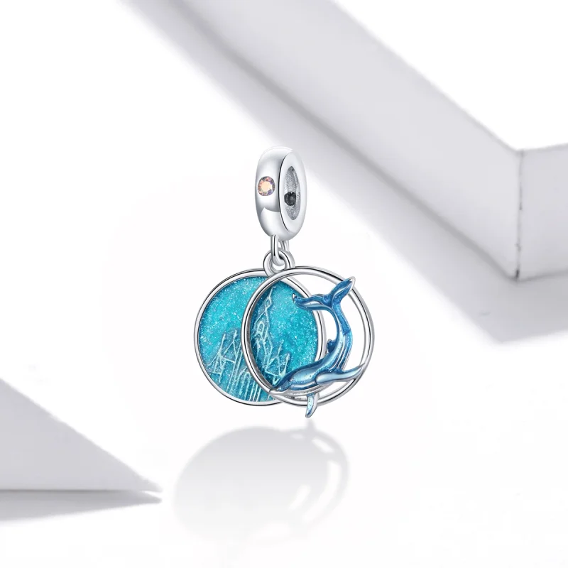 (imagem para) Pandora Style Underwater Whale Dangle - BSC434 - Visualizar 2