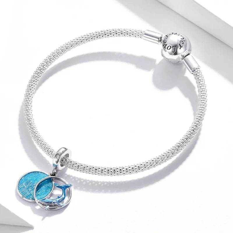 (imagem para) Pandora Style Underwater Whale Dangle - BSC434 - Visualizar 3