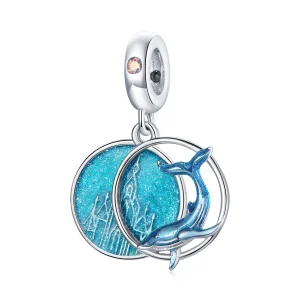 (imagem para) Pandora Style Underwater Whale Dangle - BSC434