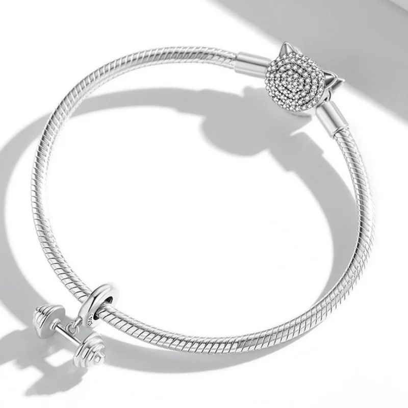 (imagem para) Pandora Style Weightlifting Barbell Dangle - SCC2052 - Visualizar 3