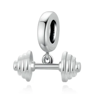 (imagem para) Pandora Style Weightlifting Barbell Dangle - SCC2052