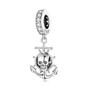 (imagem para) Pandora Style World Travel - Skeleton Pirate Ship Dangle - SCC2030