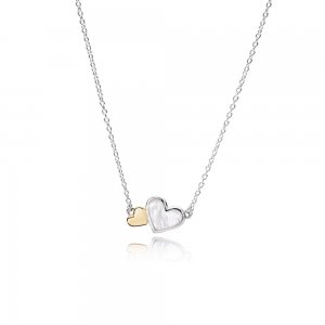 Colar PANDORA Luminous Hearts - 590521MOP-45 - Colar PANDORAes e pendentes Colar PANDORA Luminous Hearts - 590521MOP-45 - Colar PANDORAes e pendentes