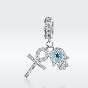 Charm Pendente Mão de Fátima estilo Pandora - BSC084 Charm Pendente Mão de Fátima estilo Pandora - BSC084
