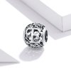 Charm Flores com orifícios, letra E estilo Pandora - SCC1444-E