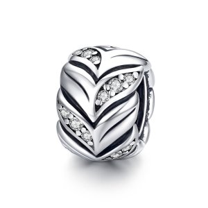 Charm Espigas de trigo brilhantes estilo Pandora - SCC1614 Charm Espigas de trigo brilhantes estilo Pandora - SCC1614