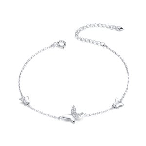 Pulseira Borboletas Cercadas estilo Pandora - SCB197