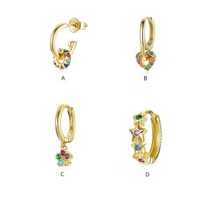 Conjunto de joias Dois tons Espanha misteriosa estilo Pandora - SET014