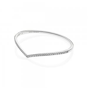 Bracelete Rígido PANDORA Chevron Brilhante - 597837CZ