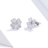 Brincos Petit Flor de Prata estilo Pandora - SCE864