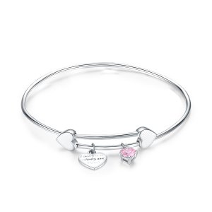 Bracelete estilo Pandora Rígido Promessa de amor - SCB124 Bracelete estilo Pandora Rígido Promessa de amor - SCB124
