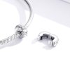 Clipe De Prata Textura Simples estilo Pandora - BSC278