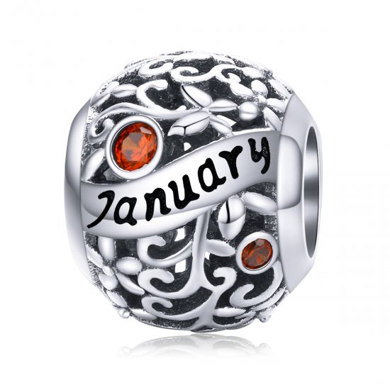 Charm Pedra de Nascimento de Janeiro estilo Pandora - SCC1385-1  Clique na imagem para fechar