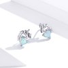 Brincos Petit Unicórnio estilo Pandora - SCE896
