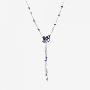 Colar Fã azul e rosa Pandora - 398183SRUMX-45