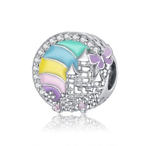 Charm Castelo do arco-íris estilo Pandora - SCC1585
