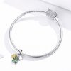 Charm Pendente Dois tons Trevo com abelha estilo Pandora - BSC303